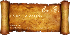 Csurilla Zoltán névjegykártya