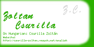 zoltan csurilla business card