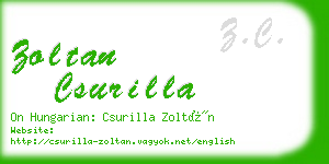 zoltan csurilla business card